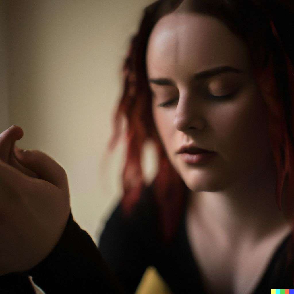 a representation of anxiety, photograph, f1.4, very shallow depth of field